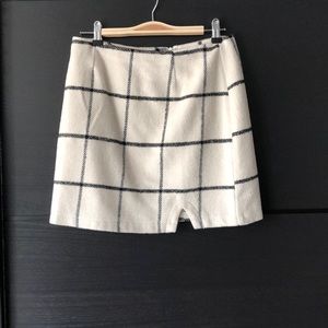 Lulus Flannel Mini Skirt | White Plaid